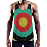 Grunge Bullseye Target Print Training Tank Top