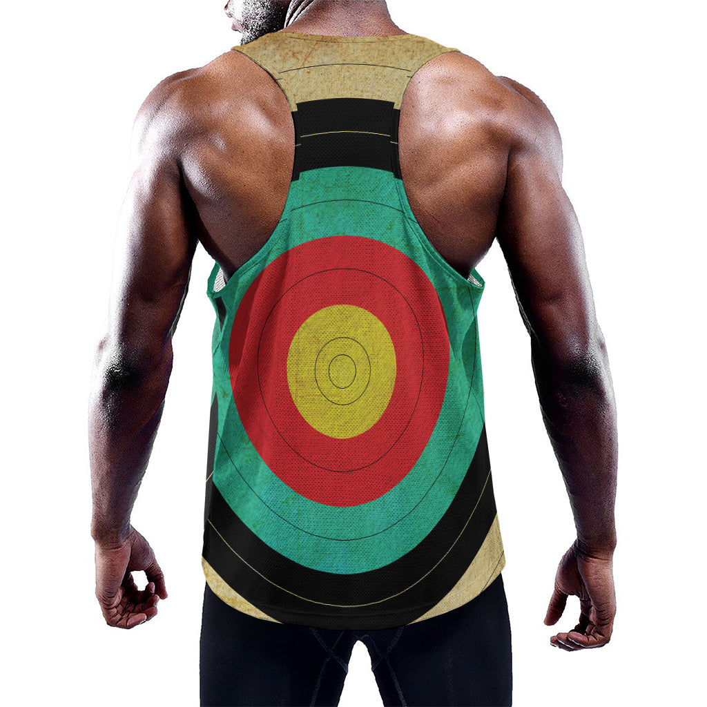 Grunge Bullseye Target Print Training Tank Top