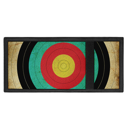 Grunge Bullseye Target Print Trifold Wallet