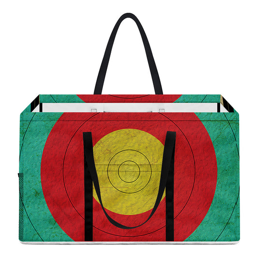 Grunge Bullseye Target Print Utility Tote Bag