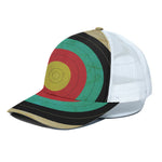 Grunge Bullseye Target Print White Mesh Trucker Cap