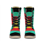 Grunge Bullseye Target Print Winter Boots