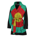 Grunge Bullseye Target Print Women's Bathrobe