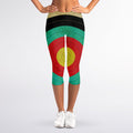 Grunge Bullseye Target Print Women's Capri Leggings