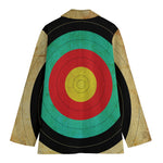 Grunge Bullseye Target Print Women's Cotton Blazer