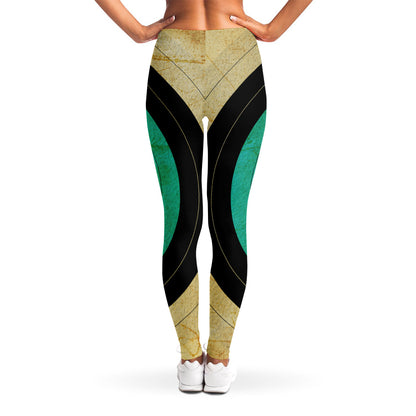 Grunge Bullseye Target Print Women's Leggings
