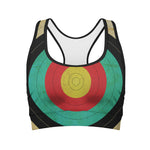 Grunge Bullseye Target Print Women's Sports Bra