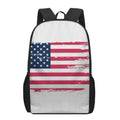 Grunge Flag Of USA Print 17 Inch Backpack