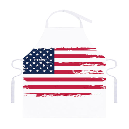 Grunge Flag Of USA Print Adjustable Apron