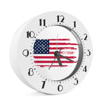 Grunge Flag Of USA Print Alarm Clock