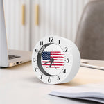 Grunge Flag Of USA Print Alarm Clock