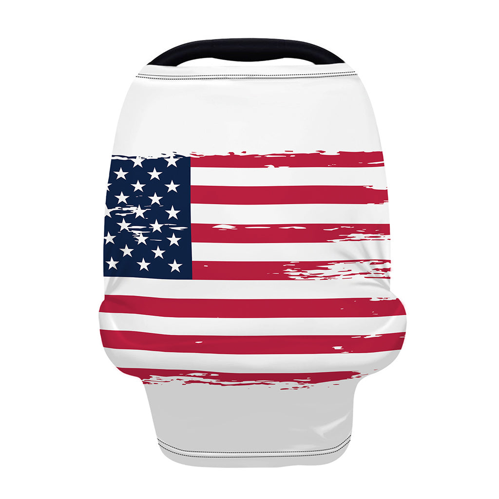 Grunge Flag Of USA Print Baby Seat Cover