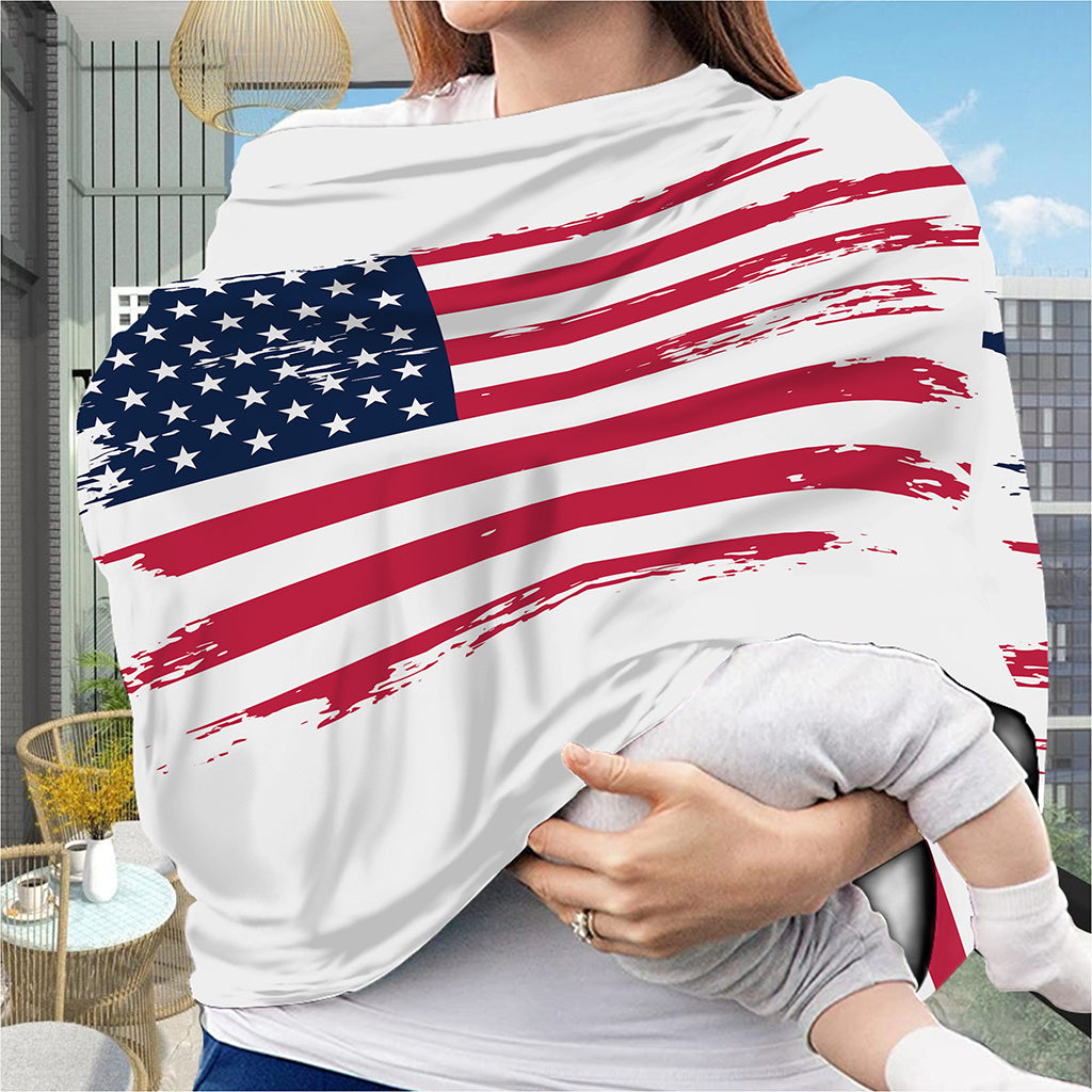 Grunge Flag Of USA Print Baby Seat Cover