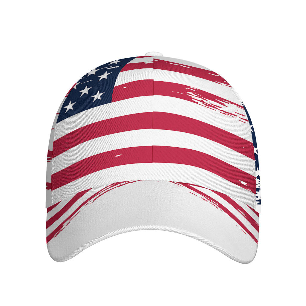 Grunge Flag Of USA Print Baseball Cap