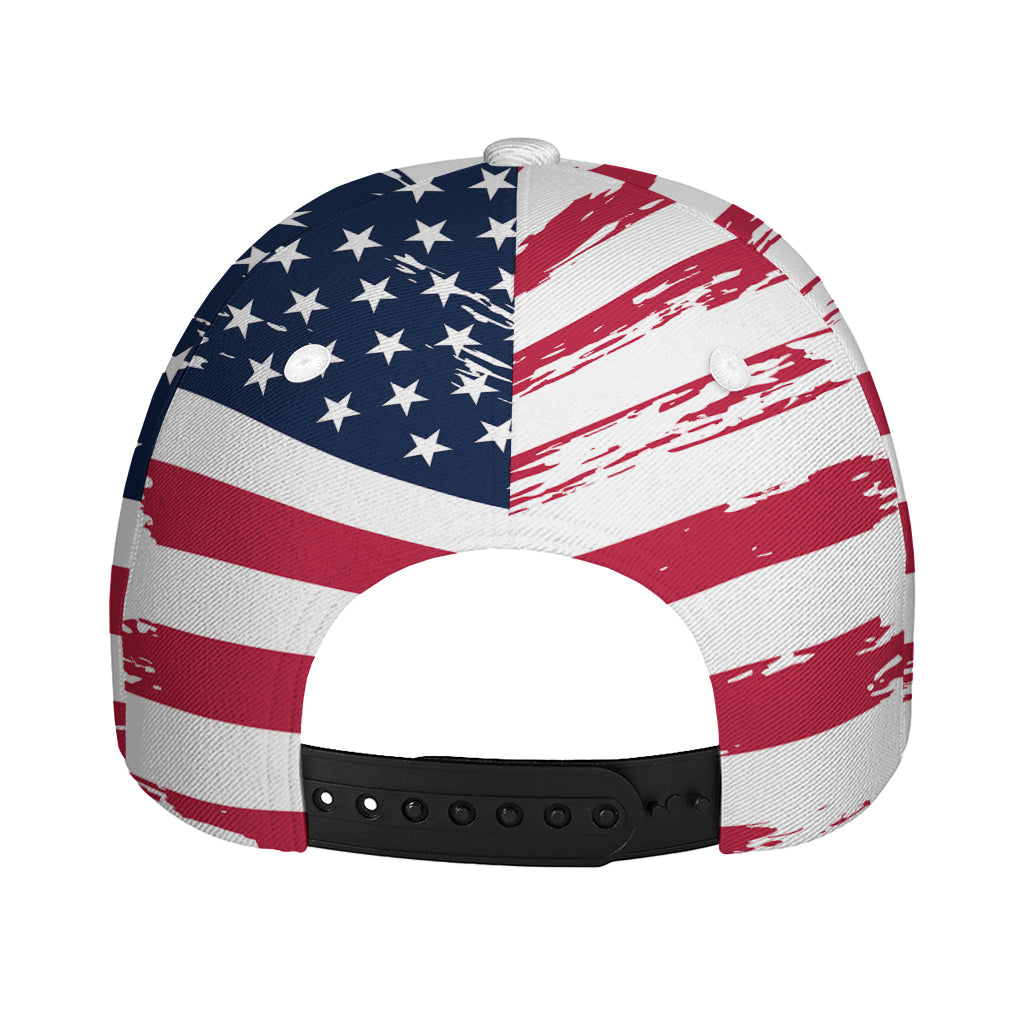 Grunge Flag Of USA Print Baseball Cap