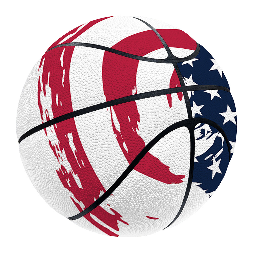 Grunge Flag Of USA Print Basketball