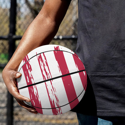 Grunge Flag Of USA Print Basketball