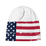 Grunge Flag Of USA Print Beanie