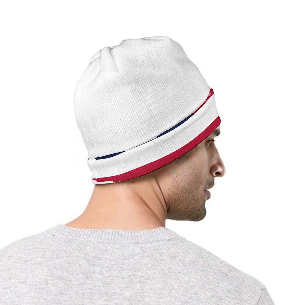 Grunge Flag Of USA Print Beanie