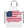 Grunge Flag Of USA Print Bib Apron With Pocket
