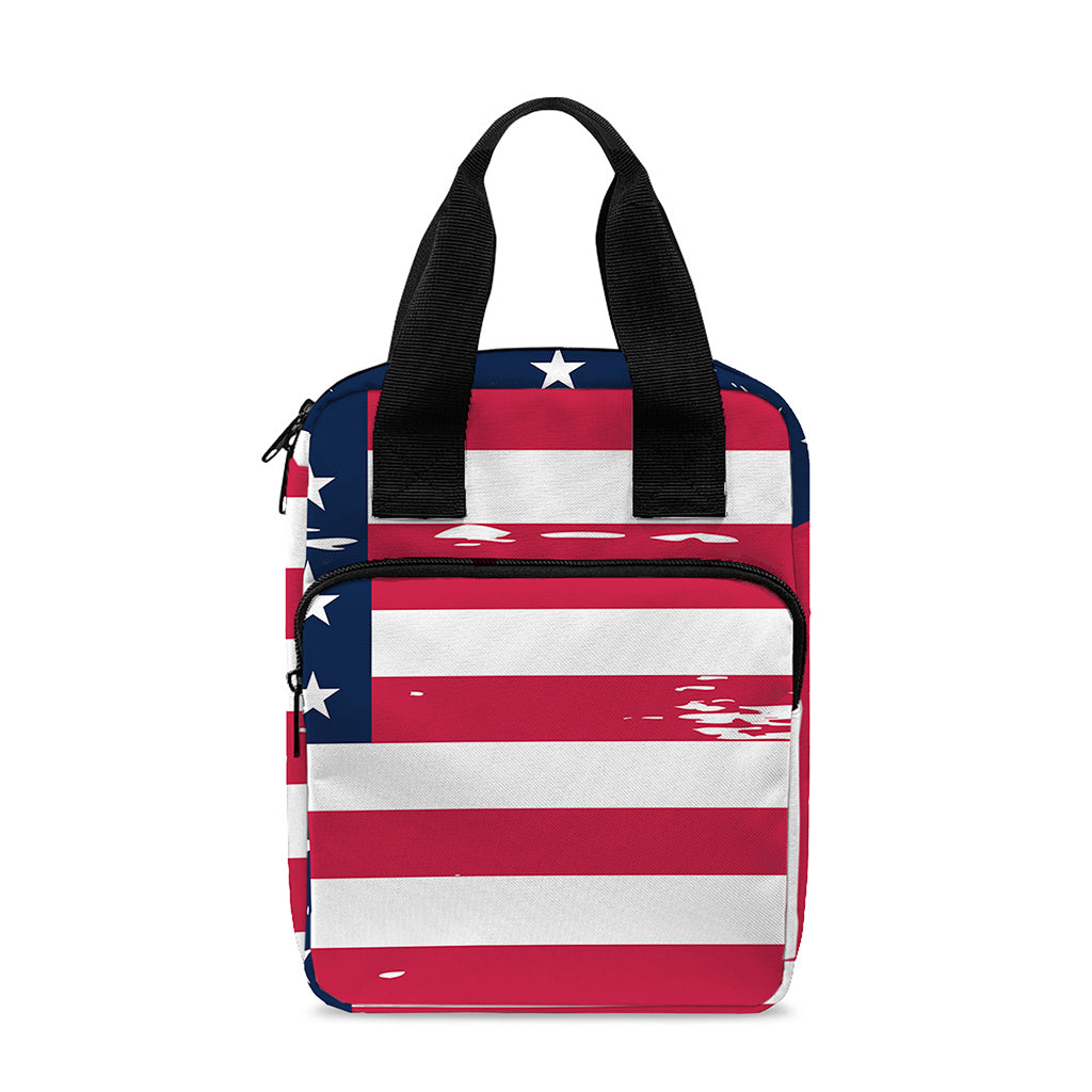 Grunge Flag Of USA Print Bible Tote Bag