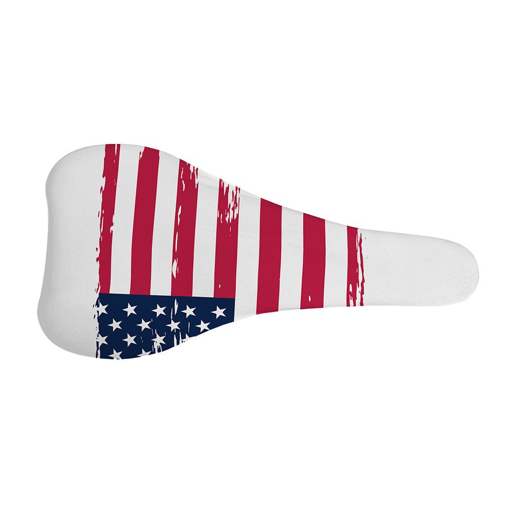 Grunge Flag Of USA Print Bicycle Seat Cover