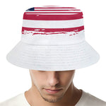 Grunge Flag Of USA Print Bucket Hat