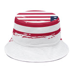 Grunge Flag Of USA Print Bucket Hat