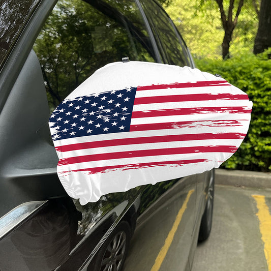 Grunge Flag Of USA Print Car Side Mirror Covers