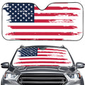 Grunge Flag Of USA Print Car Windshield Sun Shade