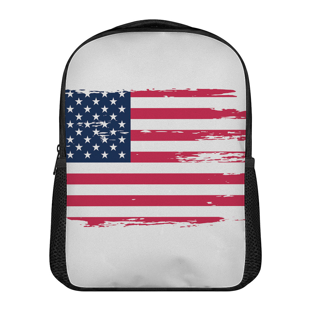 Grunge Flag Of USA Print Casual Backpack