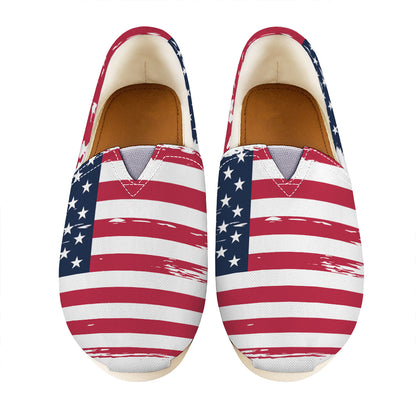Grunge Flag Of USA Print Casual Shoes