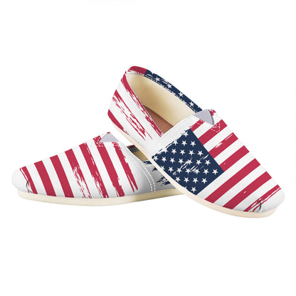 Grunge Flag Of USA Print Casual Shoes