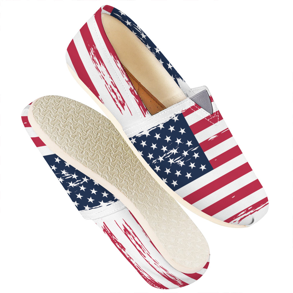 Grunge Flag Of USA Print Casual Shoes