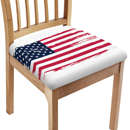 Grunge Flag Of USA Print Chair Cushion Cover