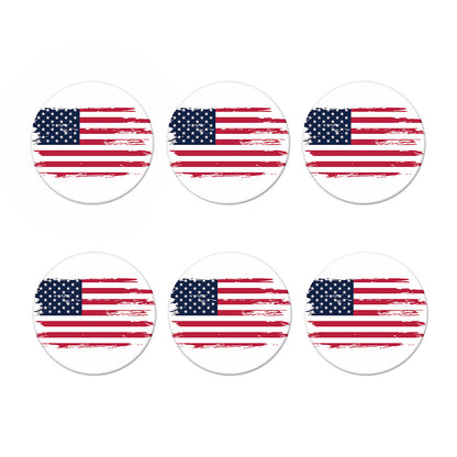 Grunge Flag Of USA Print Coaster Set
