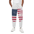 Grunge Flag Of USA Print Cotton Sweatpants