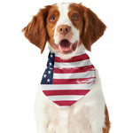 Grunge Flag Of USA Print Dog Bandana