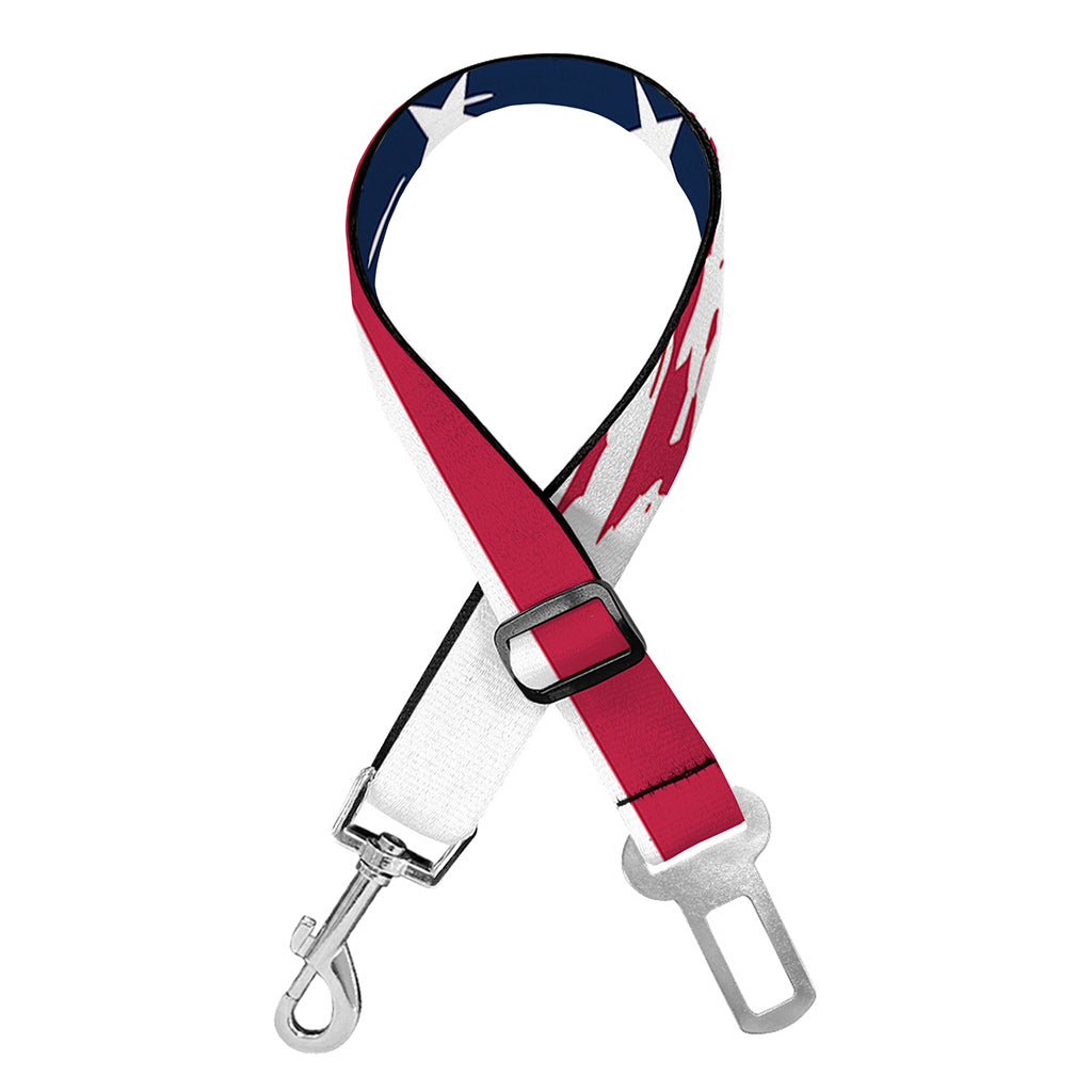 Grunge Flag Of USA Print Dog Seat Belt