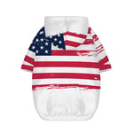 Grunge Flag Of USA Print Dog Zip Up Hoodie