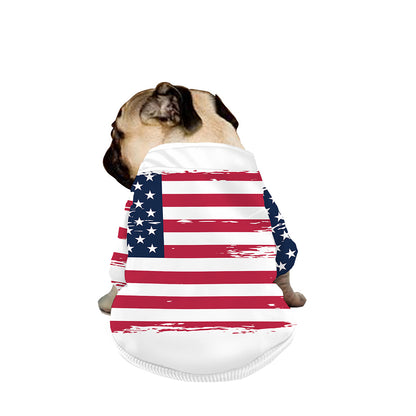 Grunge Flag Of USA Print Dog Zip Up Jacket