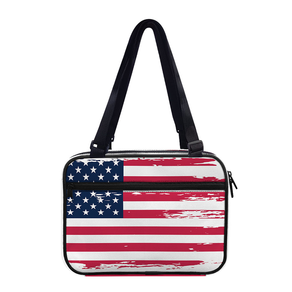 Grunge Flag Of USA Print Double Strap Bible Bag