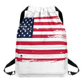 Grunge Flag Of USA Print Drawstring Backpack