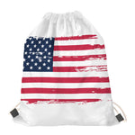 Grunge Flag Of USA Print Drawstring Bag