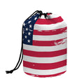Grunge Flag Of USA Print Drawstring Makeup Bag