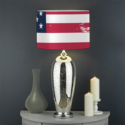 Grunge Flag Of USA Print Drum Lamp Shade
