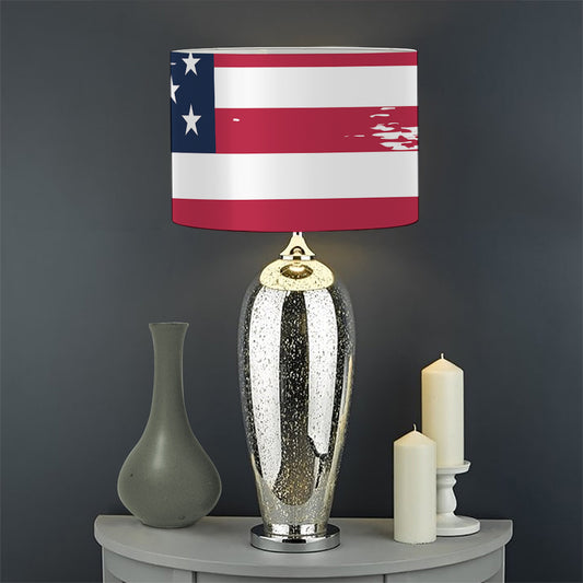 Grunge Flag Of USA Print Drum Lamp Shade