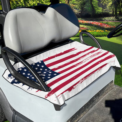 Grunge Flag Of USA Print Golf Cart Seat Cover