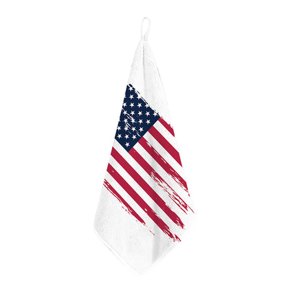Grunge Flag Of USA Print Hand Towel