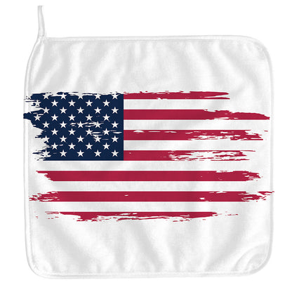 Grunge Flag Of USA Print Hand Towel